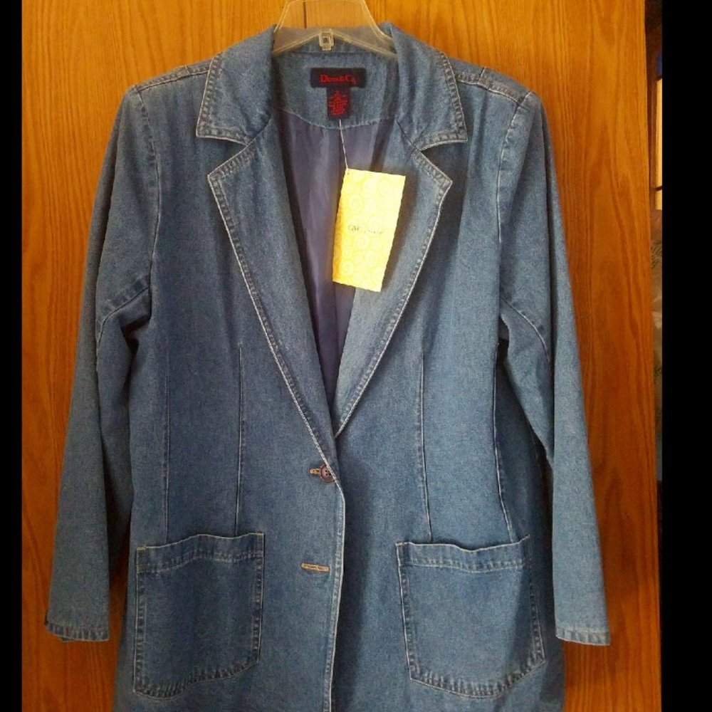 Denim Jean jacket Blazer 1X Denim & Co. - NWT